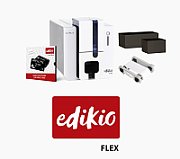 Evolis Edikio Flex, single sided, 12 dots/mm (300 dpi), USB, Ethernet, kit (USB)