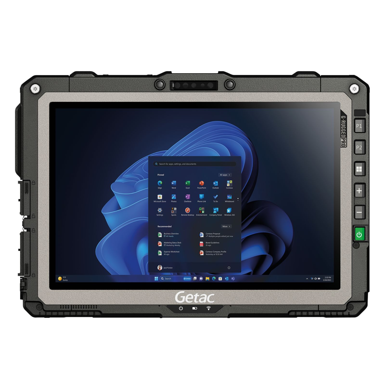 Laptop Getac UX10G2 UM51S6VIXDXX, 10.1 inch 1920 x 1080 Touchscreen, Intel Core i7-10610U (4 C / 8 T, 1.8 GHz - 4.9 GHz, 8 MB cache, 15 W), 32 GB DDR4, 512 GB SSD, Intel Graphics, Windows 10 Pro, Tastatura N/A, Negru