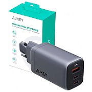 Alimentator retea Aukey, PA-B6U GR, 67W, fast charge, 1 x USB-A, 2 x USB-C, negru,  LLTSEUN1048305  (timbru verde 0.18 lei) - 689323786893