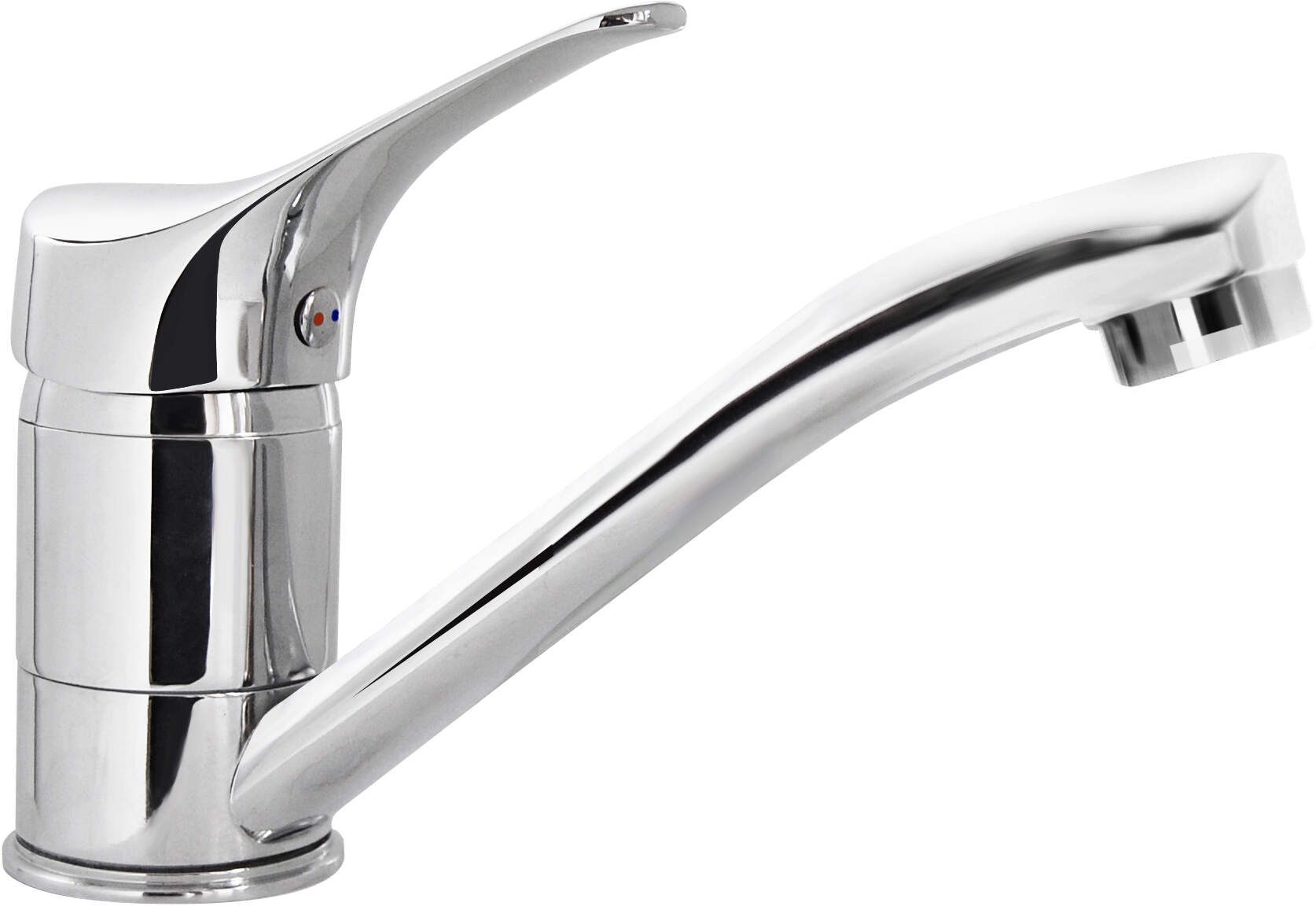 Basin mixer with swivel spout