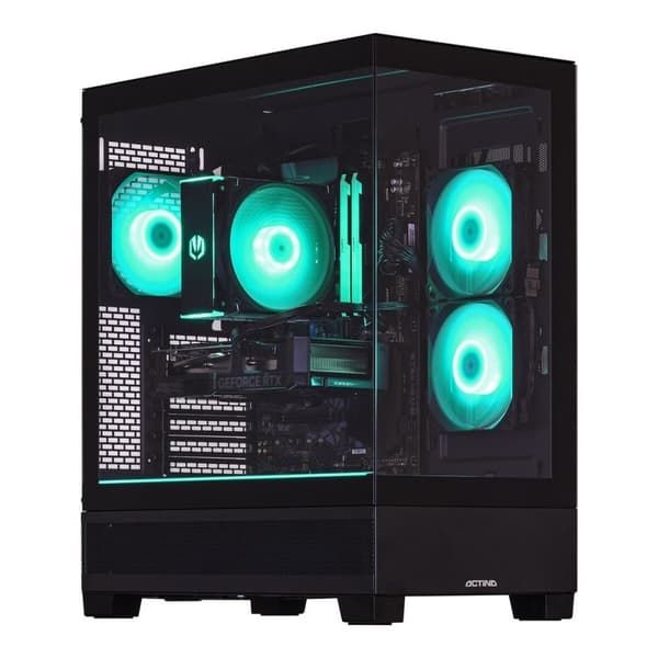 Desktop PC Actina Midi Tower, AMD Ryzen 5 7600X (6 C / 12 T, 5.3 GHz), 32 GB RAM, 1 TB SSD, NVIDIA GeForce RTX 5070 12 GB, Fara sistem de operare
