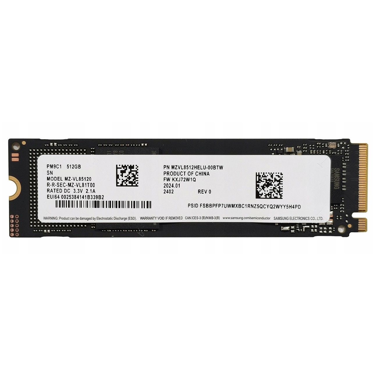 SSD Samsung PM9C1b 512 GB PCIe 4.0 x4 M.2 2280