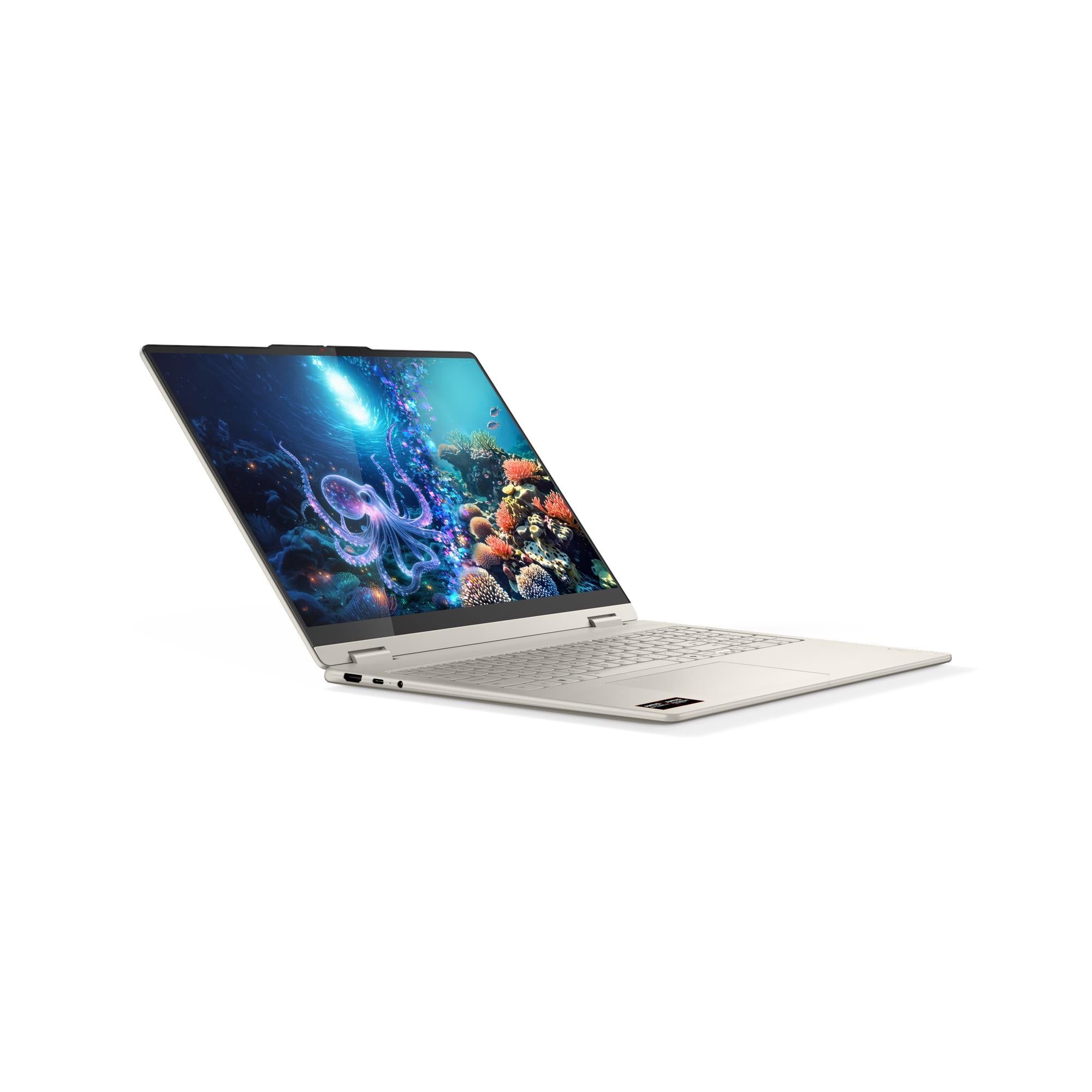 Laptop Lenovo Yoga 7 2-in-1 16AKP10 83JU000SPB, 16 inch 2880 x 1800 Touchscreen, AMD Ryzen AI 7 350 (8 C / 16 T, 2 GHz - 5 GHz, 24 MB cache, 28 W), 16 GB LPDDR5X, 512 GB SSD, AMD Radeon Graphics, Windows 11 Home, Tastatura US International, Gri