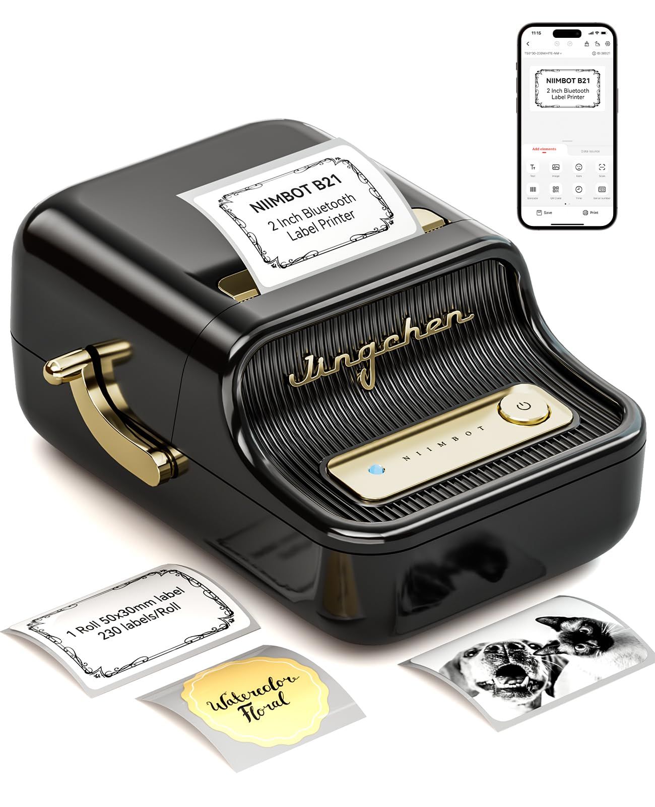 Niimbot B21S Label Printer Black