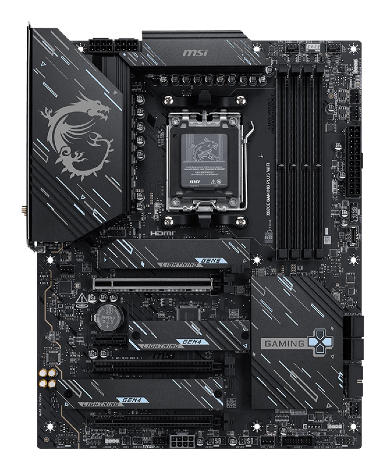 MSI X870E GAMING PLUS WIFI motherboard AMD X870E Socket AM5 ATX