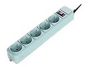 PRELUNGITOR GEMBIRD, Schuko x 5, conectare prin Schuko (T), cablu 3 m, 16 A, protectie supratensiune, protectie copii, gri,  SPG3-B-10C  (include TV 0.75 lei)