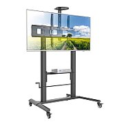Techly ICA-TR230 cărucioare și standuri pentru multimedia Negru Ecran plat Raft pe roți multimedia