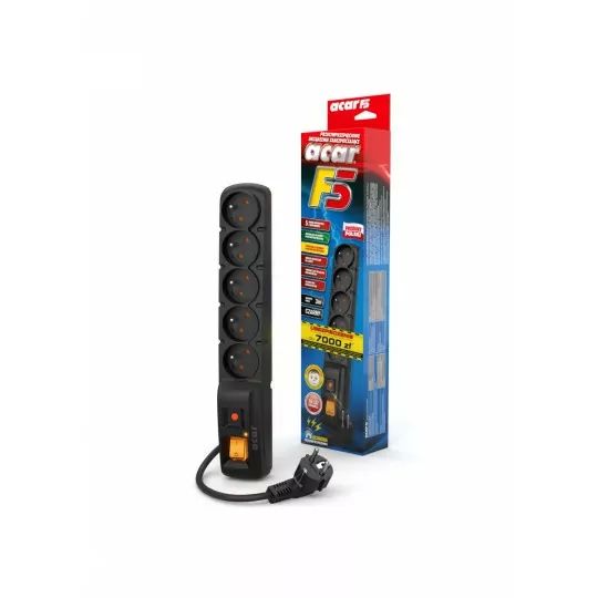 ACAR F5 Black 5 AC outlet(s) 230 V 3 m