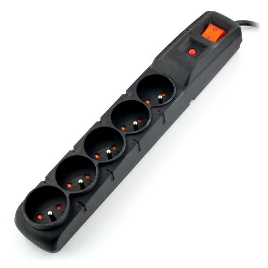 ACAR F5 POWER Black 5 AC outlet(s) 230 V 10 m