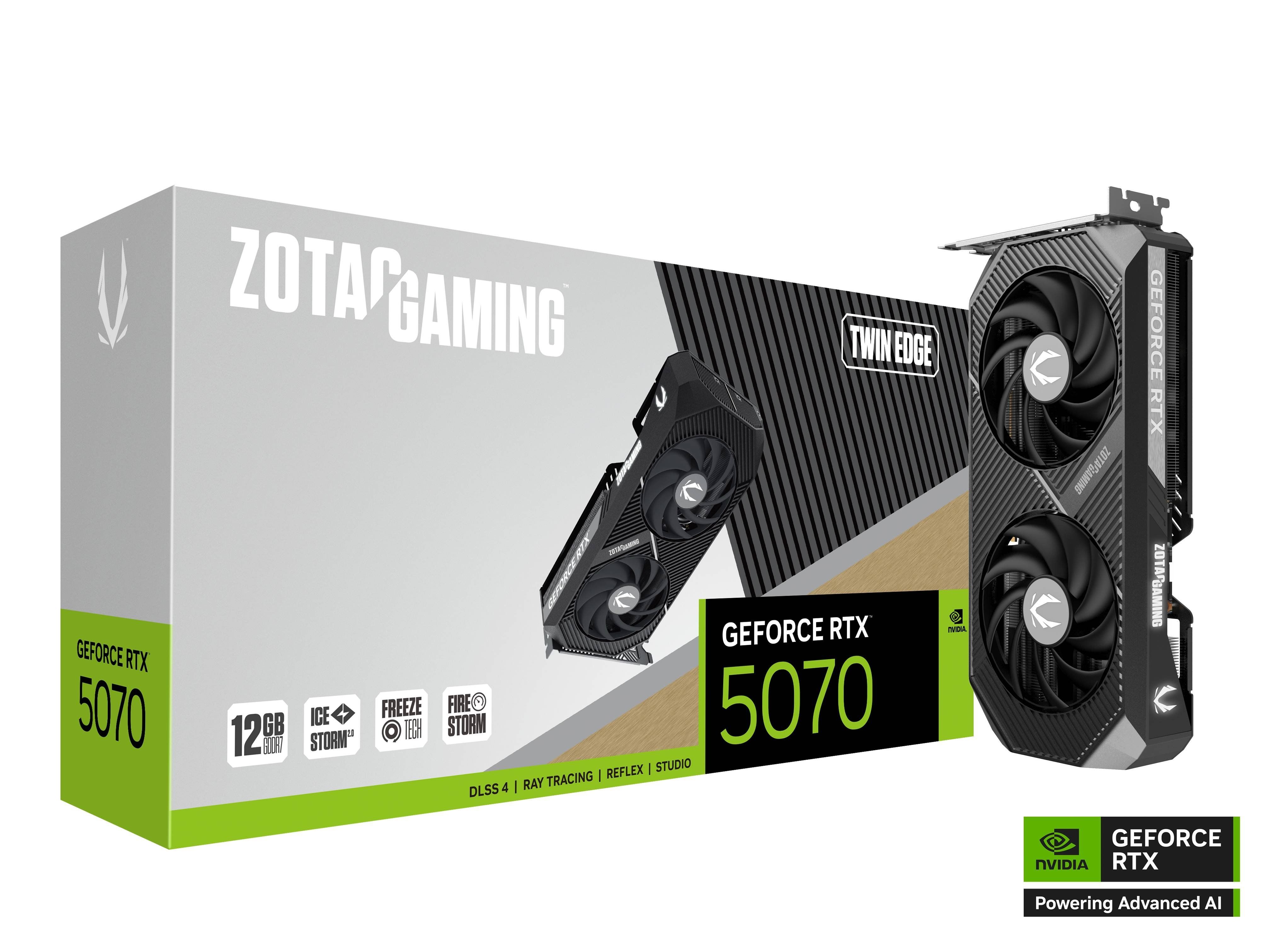 Placa video ZOTAC GeForce RTX 5070 Twin Edge 12 GB GDDR7 192 bit