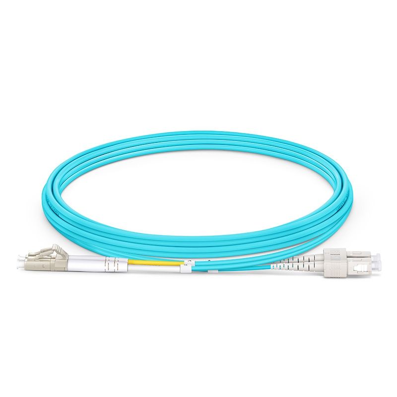 Patchcord FO SC/PC-LC/PC, MM OM3 50/125, manta LSZH 2.0mm, duplex 5m,  SC-LC-MM3/DX-5  (timbru verde 0.08 lei)