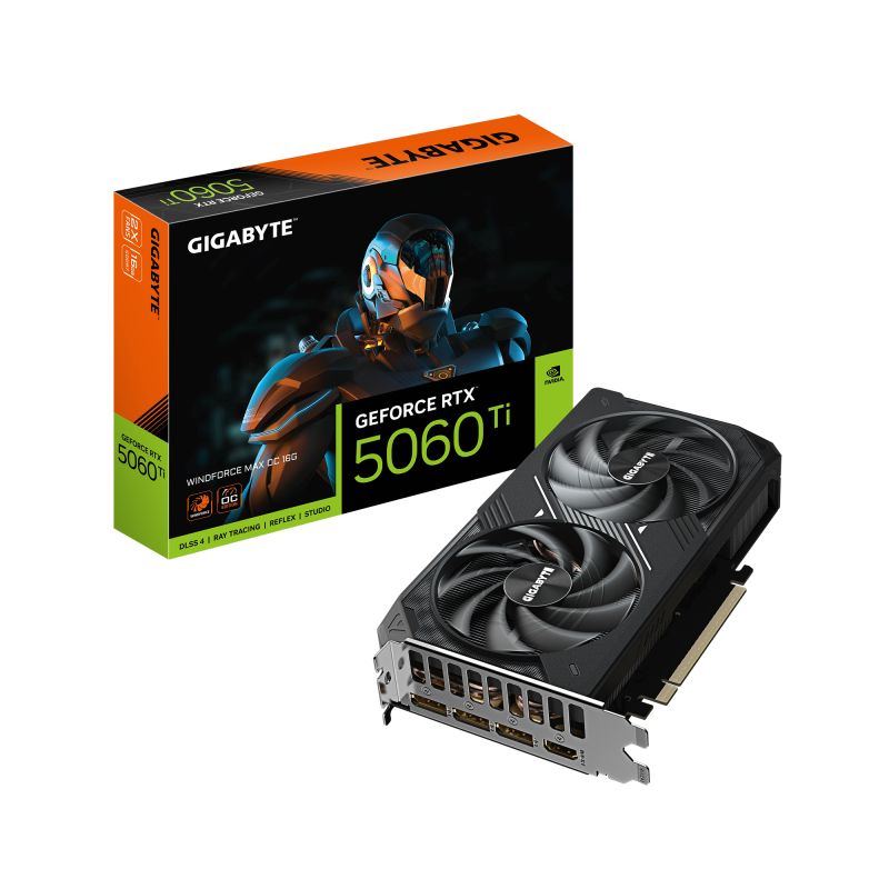 Placa video GIGABYTE GeForce RTX 5060 Ti WINDFORCE MAX OC 16 GB GDDR7 128 bit
