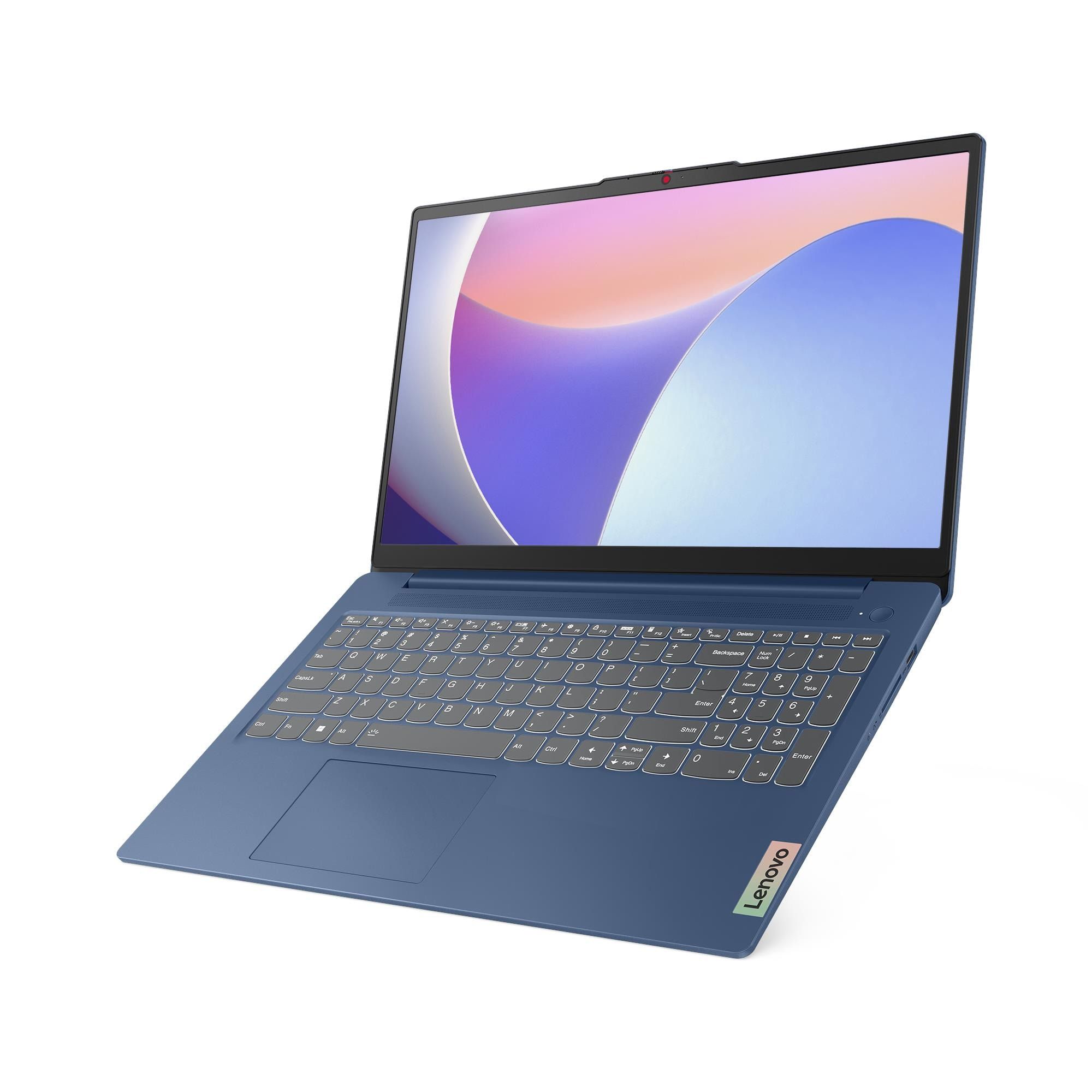 Laptop Lenovo IdeaPad Slim 3 15IRU8 82X700GRPB, 15.6 inch 1920 x 1080, Intel Core i3-1315U (6 C / 8 T, 3.3 GHZ - 4.5 GHz, 10 MB cache, 28 W), 8 GB LPDDR5, 512 GB SSD, Intel UHD Graphics, Windows 11, Tastatura English, Albastru