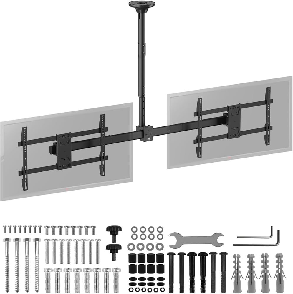 Maclean ceiling mount for two TVs  max load 2x40kg  34-60   max VESA 600x400  MC-111 B