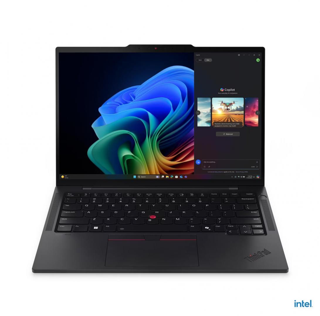 Laptop Lenovo ThinkPad T14 Gen 6 21QG001PRI, 14 inch 1920 x 1200, Intel Core ultra 7 258V (8 C / 8 T, 2.2 GHz - 4.8 GHz, 12 MB cache, 12 W), 32 GB LPDDR5X, 1 TB SSD, Intel Arc Graphics 140V, Windows 11 Pro, Tastatura English (EU), Black