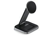Satechi 2-in-1 Foldable Qi2 Wireless Charging Stand - Space Gray