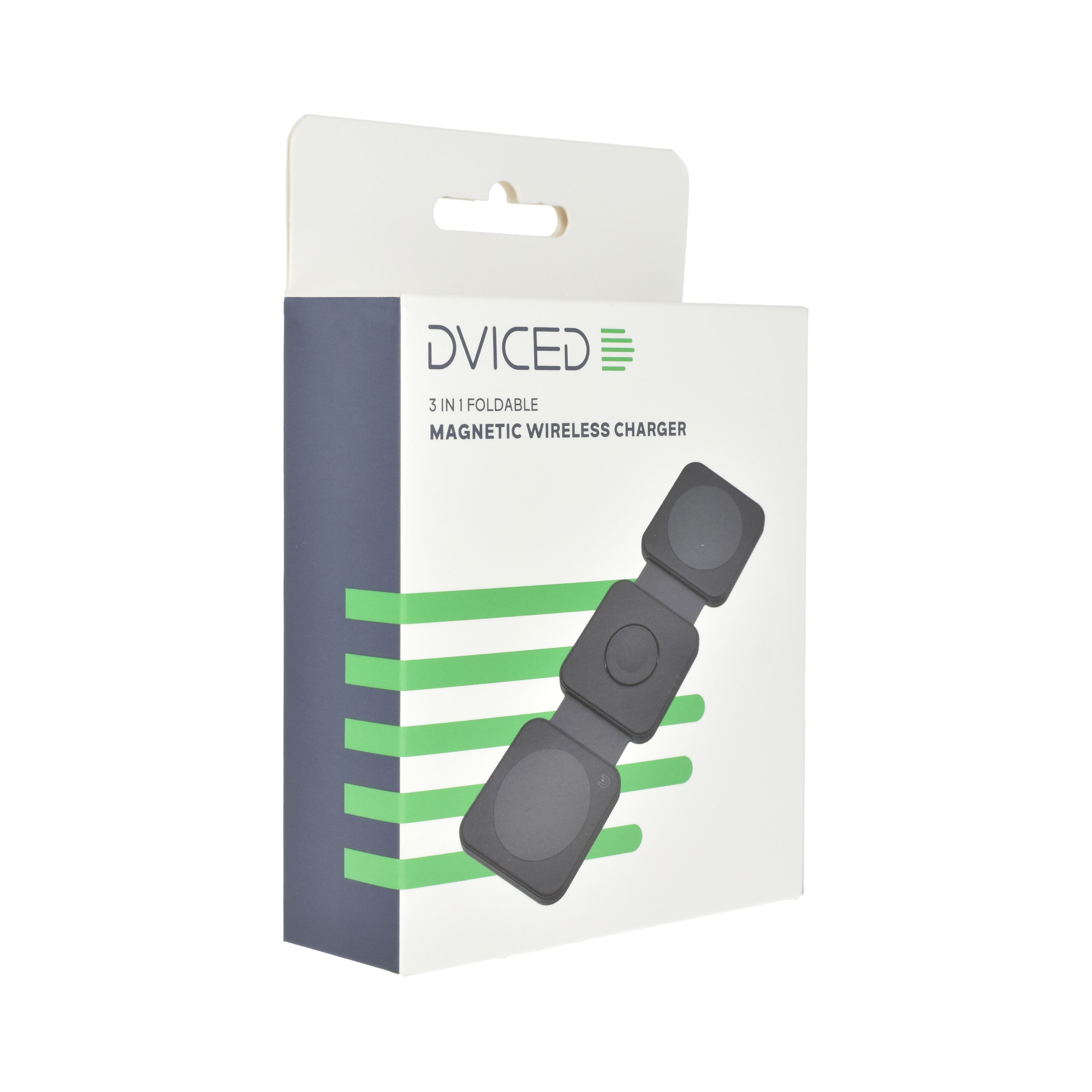 Dviced 3-in-1 foldable magnetic wireless charger - Black