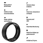 Ultrahuman Ring Air - Smart Ring, Charger, USB Cable / Size-06- Aster_Air_Black