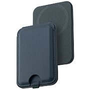 Dviced Leather magsafe foldable cardholder and stand - Blue