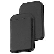 Dviced Leather magsafe foldable cardholder - Black