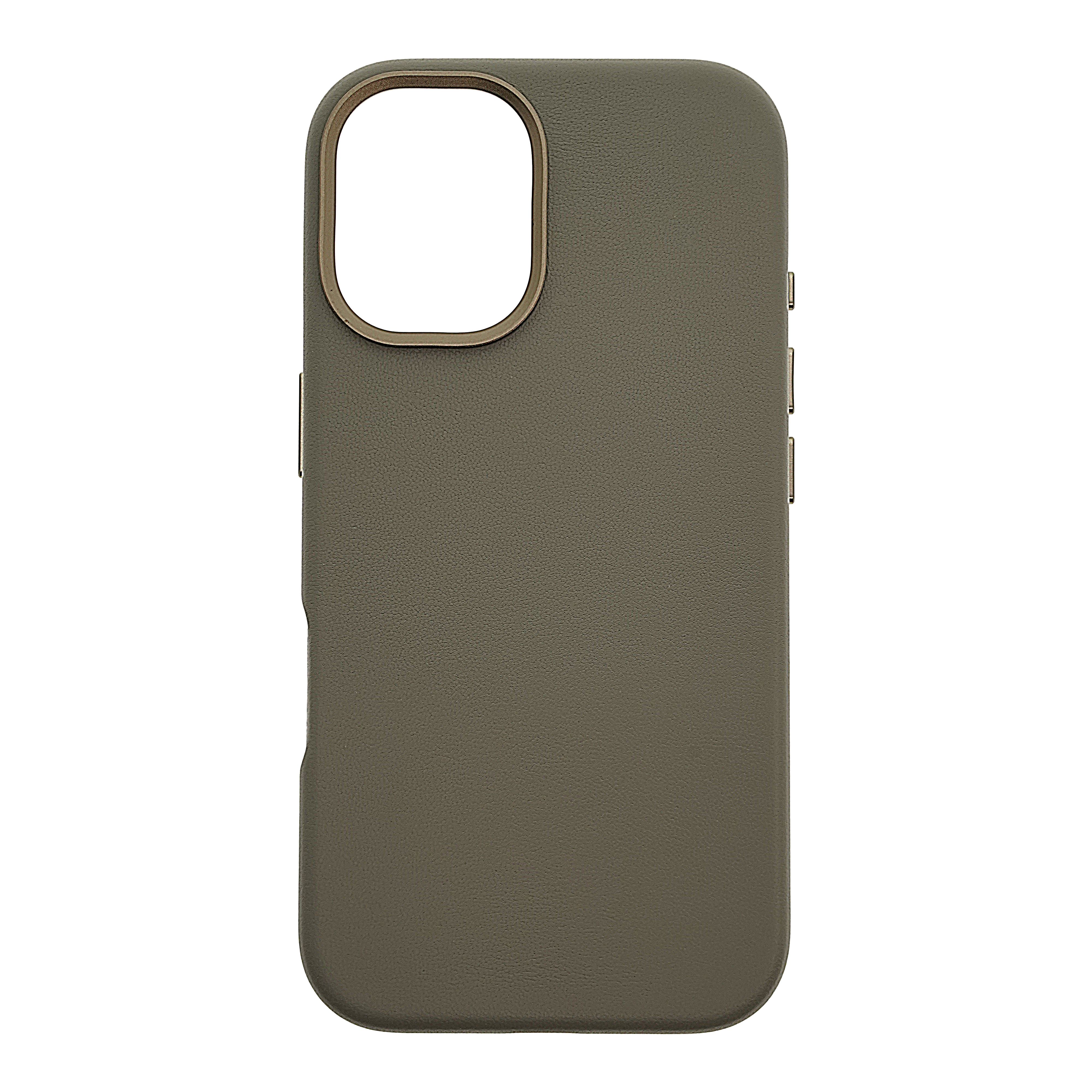 Dviced Leather case with magsafe for iPhone 16 - Grey