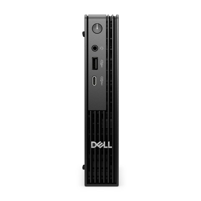 Desktop PC Dell Pro QCM1250 Mini PC, Intel Core i3 -14100T (4 C / 8 T, 2.7 GHz - 4.4 GHz, 12 MB cache, 35 W), 8 GB DDR5, 512 GB SSD, Fara unitate optica, Intel UHD Graphics 730 Partajata, 65 W, Windows 11 Pro