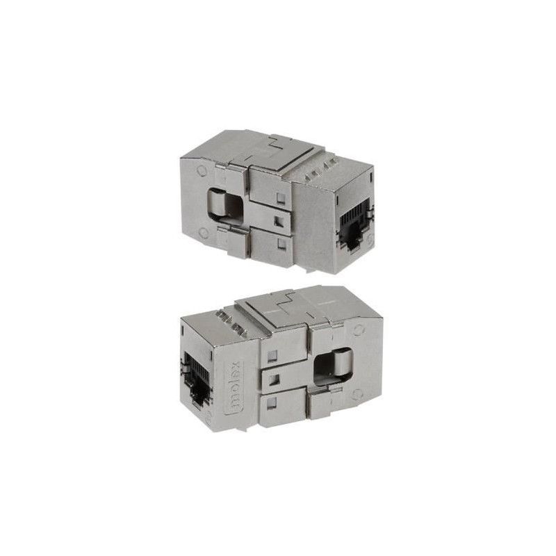 Conector Tool-less Keystone, 1xRJ45 STP cat.6A PowerCat - Molex