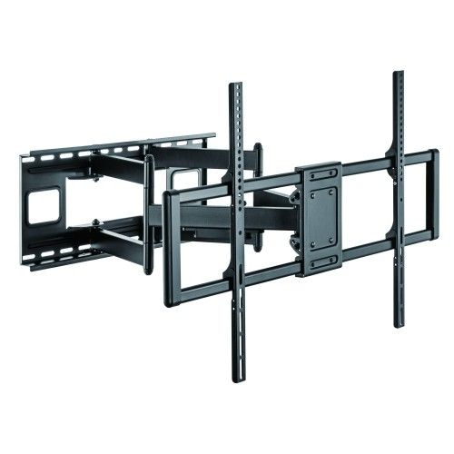 Suport TV de perete, LCD / LED, 60-120 inch, brat dublu, extensibil, Ultra Slim, Full-Motion, Negru, Techly, ICA-PLB 189B