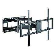 Suport TV de perete, LCD / LED, 60-120 inch, brat dublu, extensibil, Ultra Slim, Full-Motion, Negru, Techly, ICA-PLB 189B