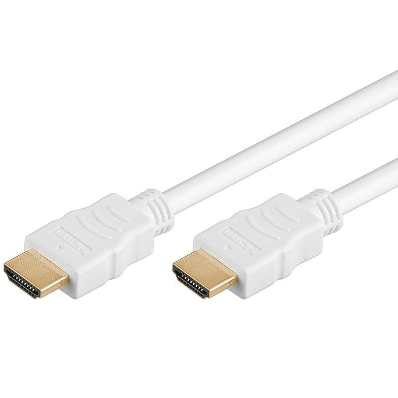 Cablu HDMI, tata-tata, 4K, High quality, V1.4 contacte aurite, 2m, alb, PremiumCord
