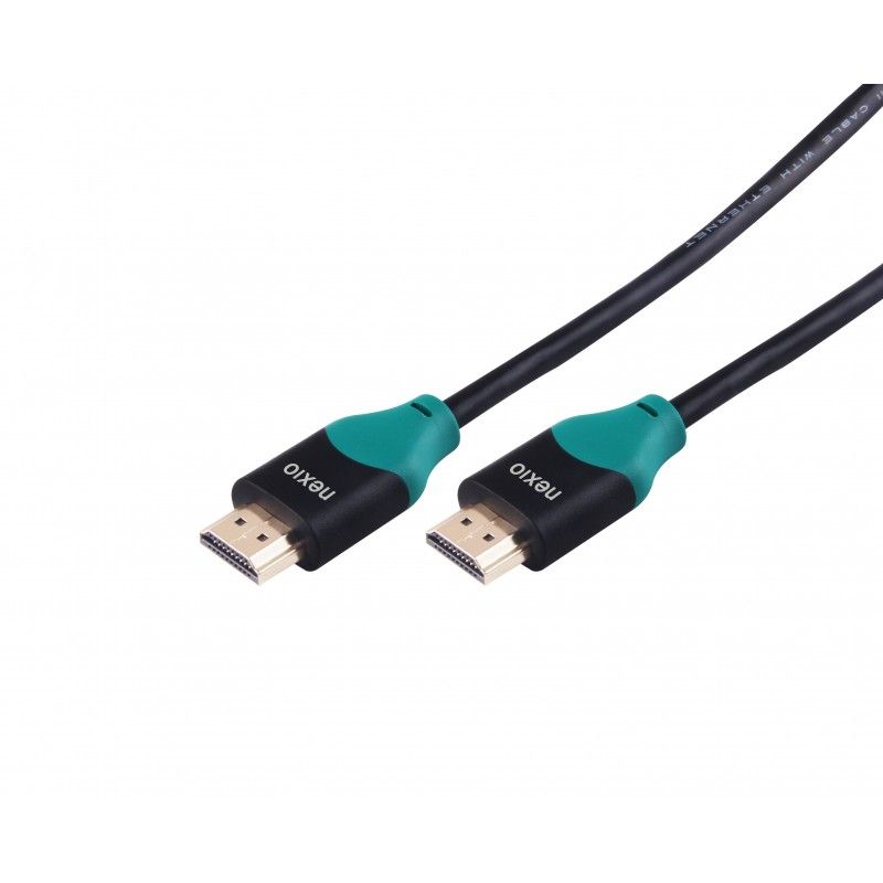 Cablu HDMI, V2.0, tata-tata, 4K@60hz, 1080P, High Speed Ethernet, contacte aurite, 15m, Negru, Nexio