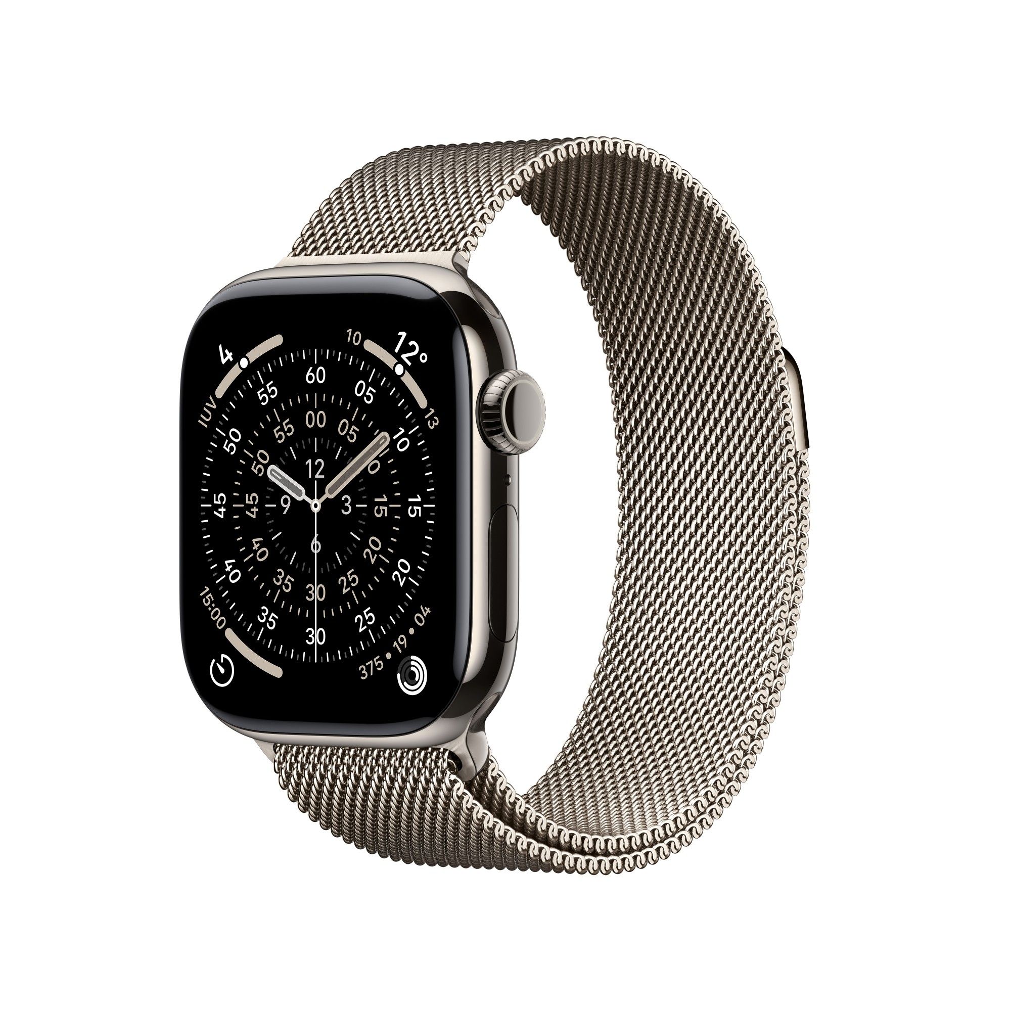 Apple Watch Series 11 GPS + Cellular 42mm Carcasă din Titan Natural cu Brățară Milanese Naturală