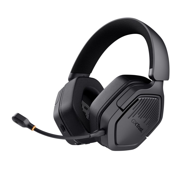 Casti wireless Trust GXT 493 Carus, material ABS, conector 3.5mm, frecventa raspuns 20 Hz, 20.000 Hz, sunet stereo, nivel sunet 104 dB, negru