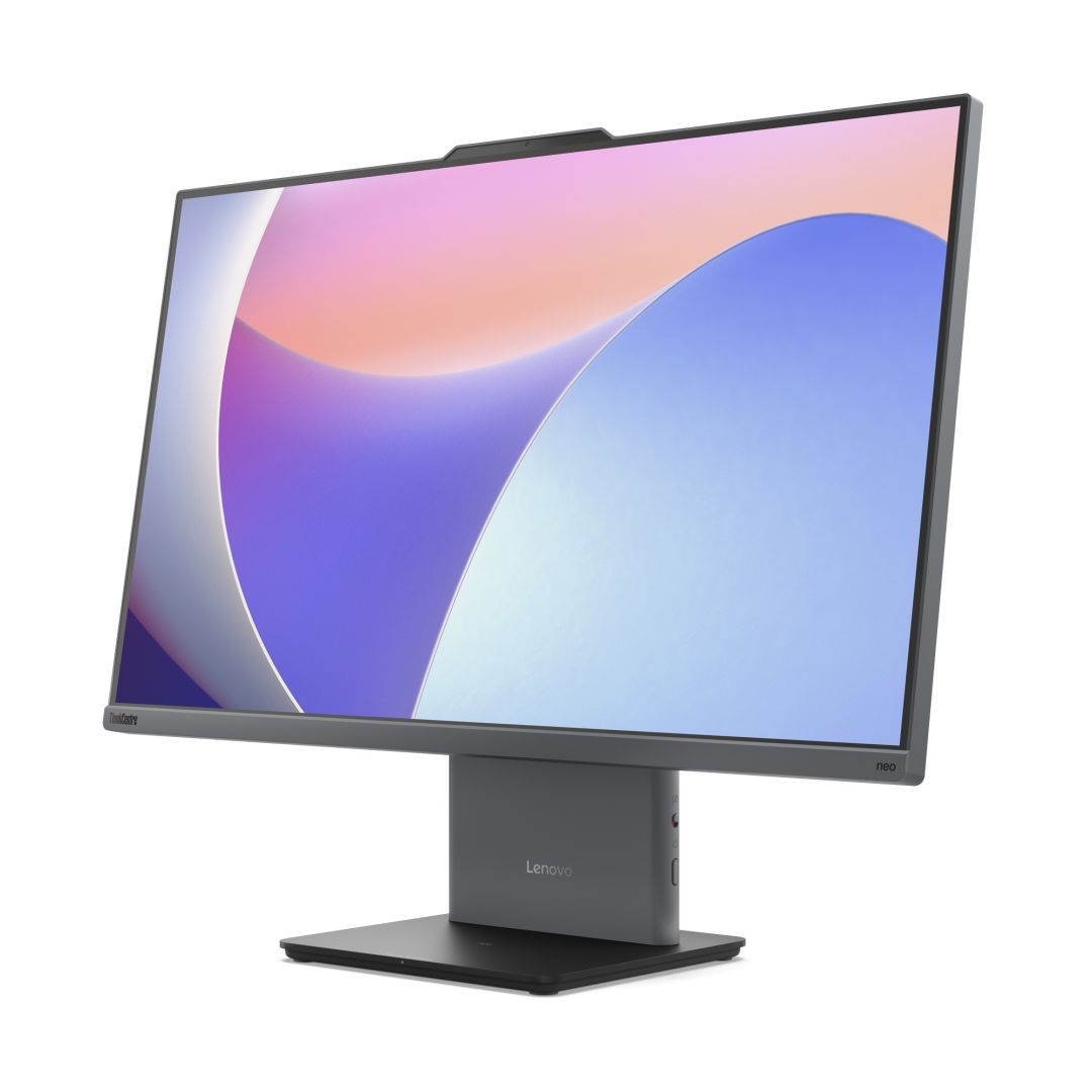 All-In-One Lenovo ThinkCentre neo 50a 27 Gen 5 12SB004KRI, 27 inch 1920 x 1080 Touchscreen, Intel Core 7 240H (10 C / 16 T, 1.8 GHz - 5.2 GHz, 24 MB cache, 45 W), 32 GB DDR5, 1 TB SSD, Intel Graphics 0 GB, Windows 11 Pro, Luna Grey