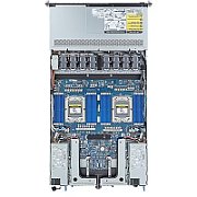 Server GIGABYTE R183-Z93, Rack 1U, fara procesor, 2 x AMD socket SP5  max 300 W, fara memorie, Fara, 4 x LFF, Fara, 2 x 1600 W