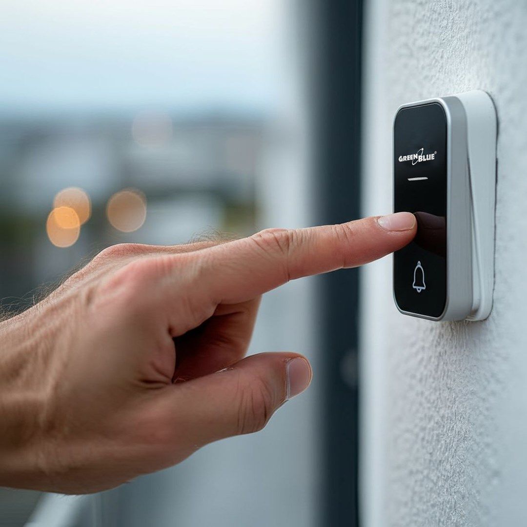 GreenBlue GB157 B Kinetic Battery-free Wireless Dorr Bell  Melodies  Black  Range up to 200m  IP44
