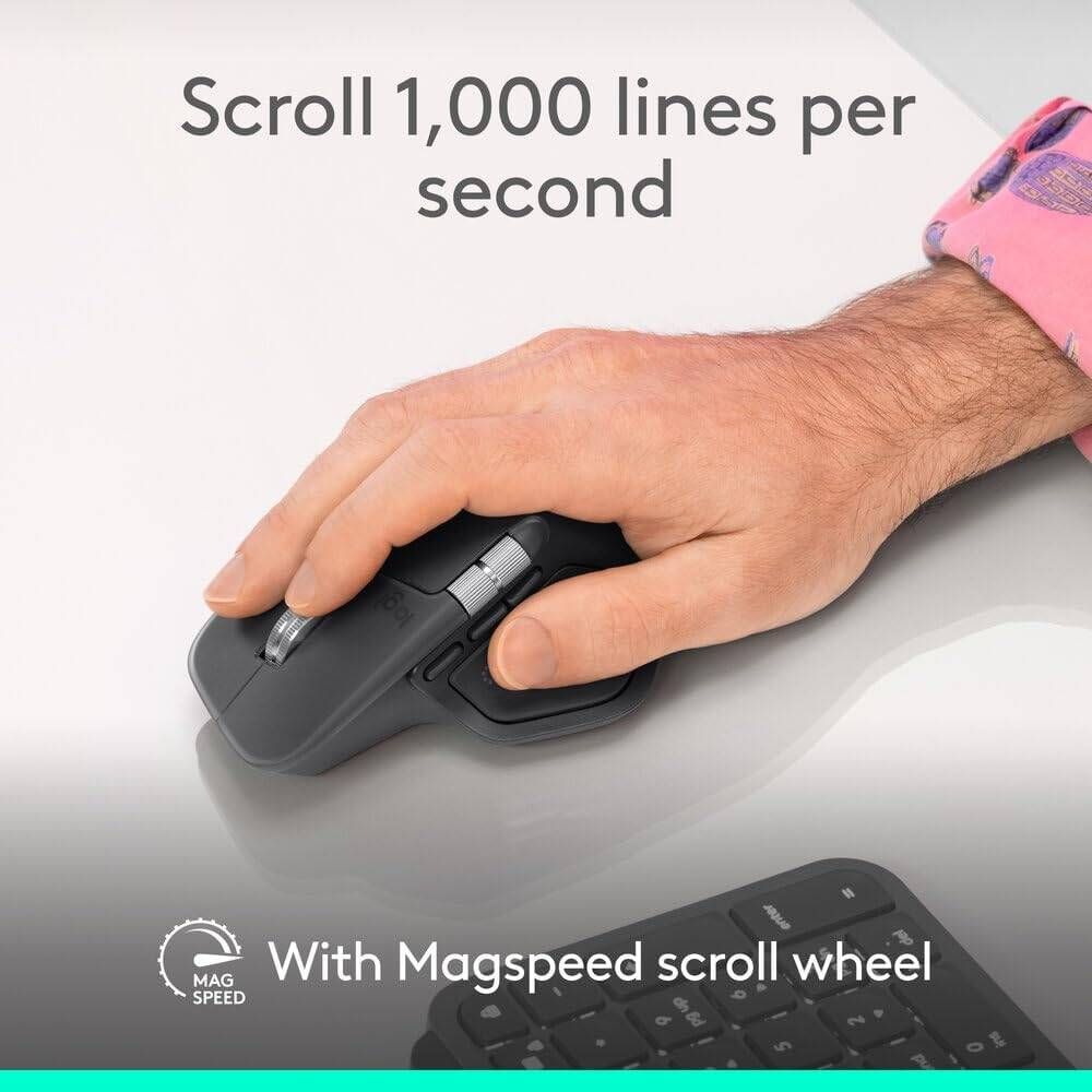 Logitech MX Master 4 mouse-uri Birou Mâna dreaptă RF Wireless + Bluetooth Cu laser 8000 DPI