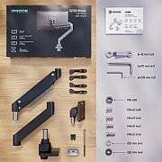 MONITOR ACC WALL MOUNT/17-57  BLACK G130-B ONKRON