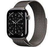 Apple Watch Series 11 GPS + Cellular 46mm Carcasă din titan ardezie cu brățară Milanese Loop ardezie - M/L