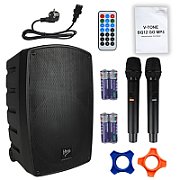 V-TONE BQ12 GO MP3 - active 8  battery-powered speaker with wireless microphone and remote control  black