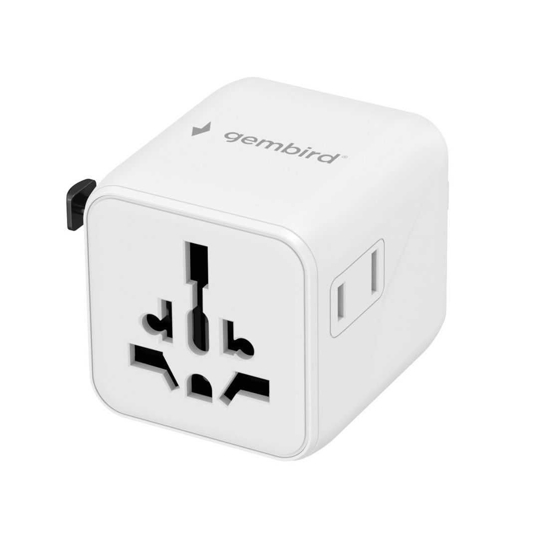 ALIMENTATOR retea 220V GEMBIRD, universal, conectori: US/UK/EU/AU, siguranta 10A, max. 2500W, alb,  TPA-INT-01-W  (timbru verde 0.18 lei)