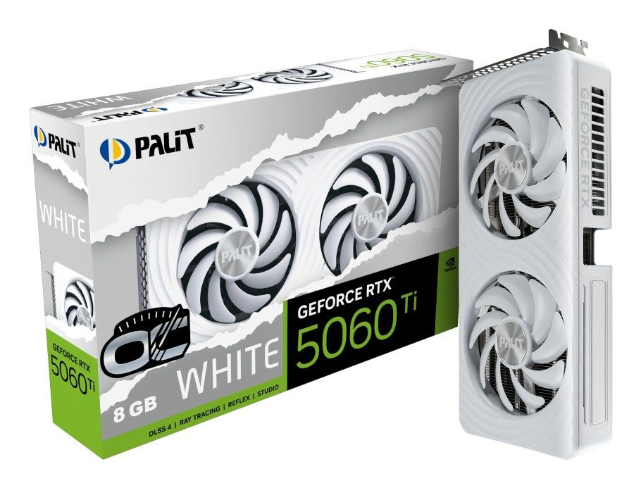Placa video Palit GeForce RTX 5060 Ti White OC 8 GB GDDR7 128 bit