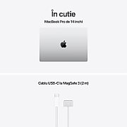 Laptop Apple MacBook Pro 14 Liquid Retina XDR, 14.2 inch 3024 x 1964, Apple M5 10-core (10 C, N/A - N/A, N/A cache, N/A), 24 GB LPDDR5, 1 TB SSD, Apple 10-core integrat, Mac OS, Tastatura International, Argintiu