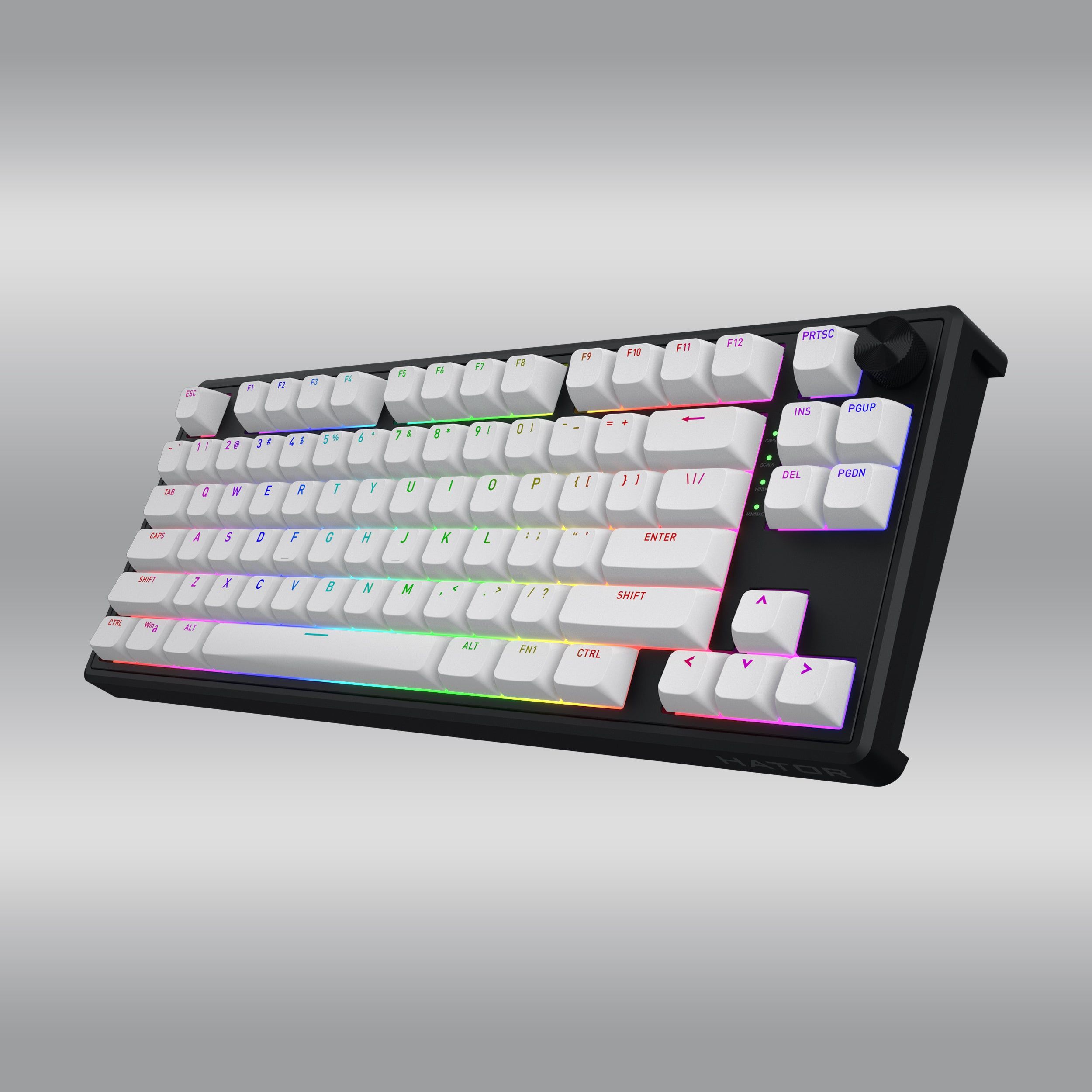 Tastatura Hator Skyfall 80 Mag ULTRA 8k, interfata USB, polling rate 8000Hz, iluminare RGB cu posibilitate de customiza fiecare tasta indiviudal, switch HATOR Aurum Ice Magnetic linear, profil taste OMA, buton de control multimedia, sistem de anulare a zgomotului integrat, negru