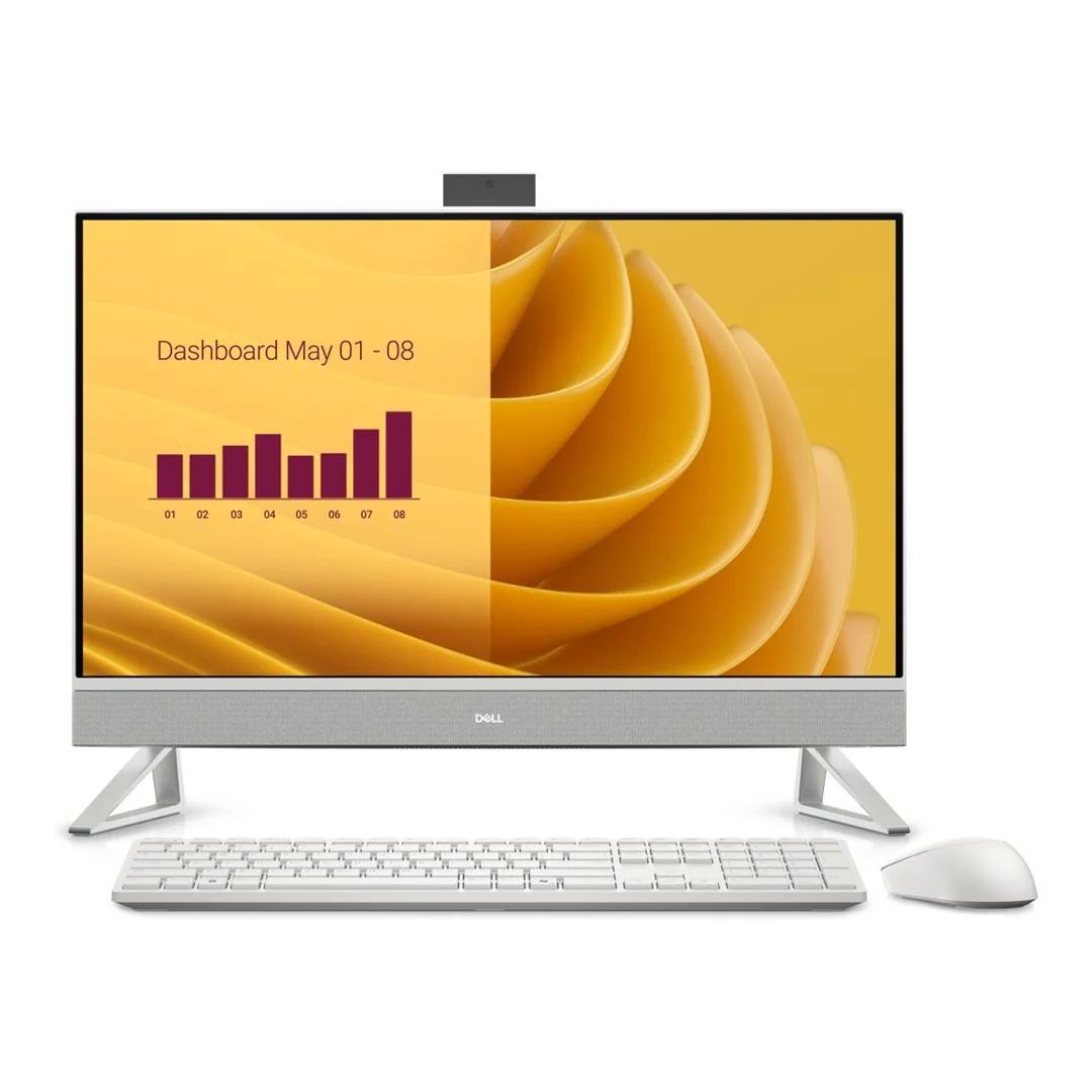 All-In-One Dell EC27250 DEC27250U7161MXW11P, 27 inch 1920 x 1080 Touchscreen, Intel Core 7 150U (10 C / 12 T, 1.8 GHz - 5.4 GHz, 12 MB cache, 15 W), 16 GB DDR5, 1 TB SSD, NVIDIA GeForce MX570A 2 GB, Windows 11 Pro, Alb