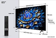 Televizor TCL QLED 85T69C, 215 cm, Smart Google TV, 4K Ultra HD, (Model 2025)