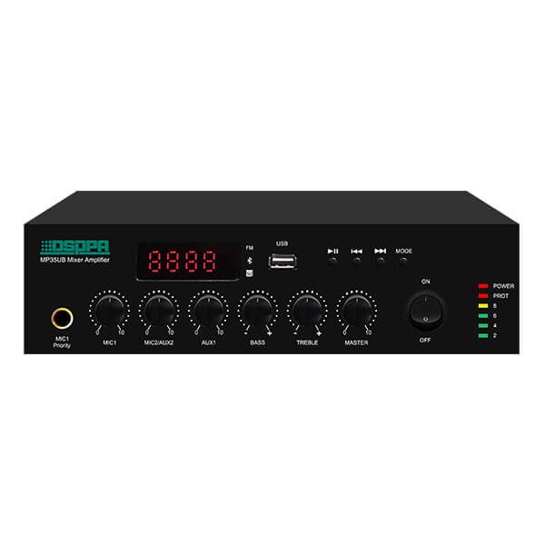 Pachet Sonorizare 60W de perete, Radio FM+USB+Bluetooth, Amplificator DSPPA MP60UB + 6x boxe DSP7011