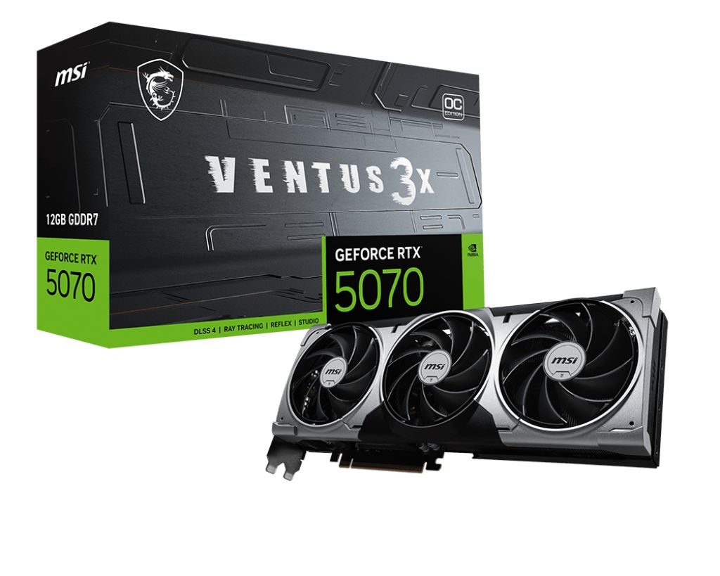 Placa video MSI GeForce RTX 5070 VENTUS 3X OC 12 GB GDDR7 192 bit