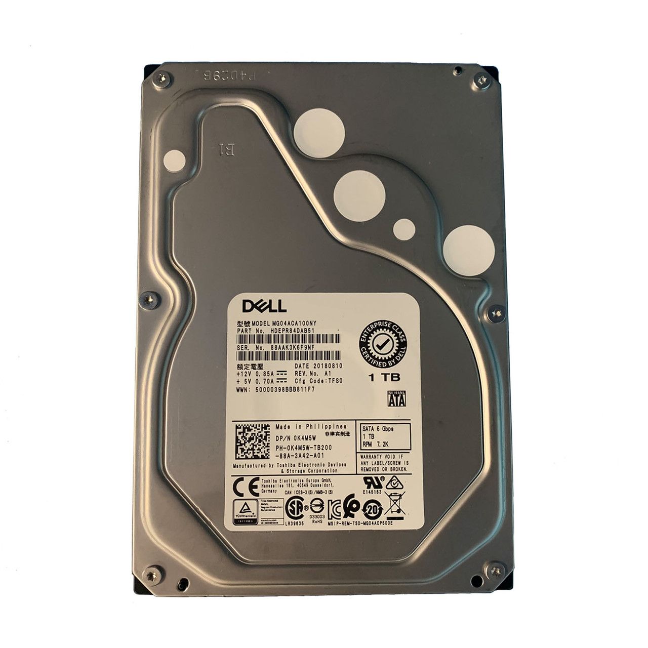 HDD server Dell (Toshiba) 1 TB 3.5 inch SATA 6G 7200 rpm 128 MB 512n
