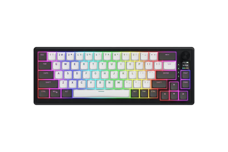 HATOR Skyfall Pro Wireless 65. Keyboard form factor: 65%. Keyboard style: Straight. Connectivity technology: Wired & Wireless, Device interface: USB + RF Wireless + Bluetooth, Keyboard key switch: Mechanical, Keyboard layout: QWERTY. Backlight type: RGB LED. Recommended usage: Gaming. Product